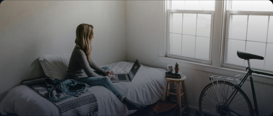 Person working on laptop